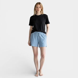 Aritzia TNA Cozy Fleece Boyfriend Light Blue Shorts, High-waisted Casual, Sz XS